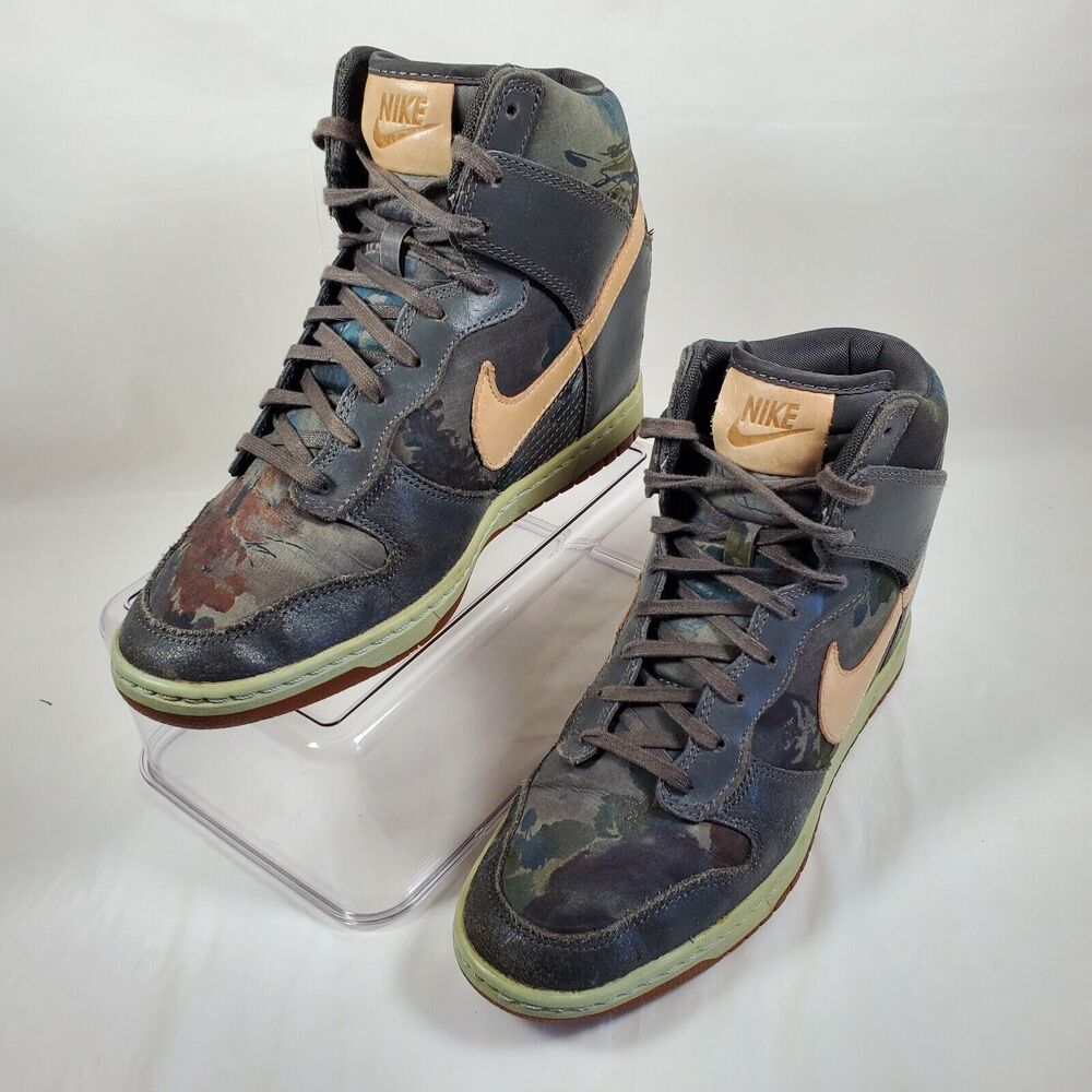 Nike Dunk Sky High Liberty Of London Women's Size 8 Wedge Shoes Midnight Fog